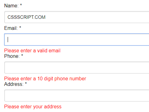 Validate Form Fields Using Regex And Required Attribute – Coriander