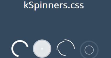 4 Animated CSS Loading Spinners - kSpinners.css