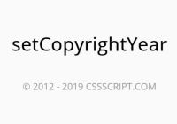 Automatically Update Copyright Year In The Footer - setCopyrightYear