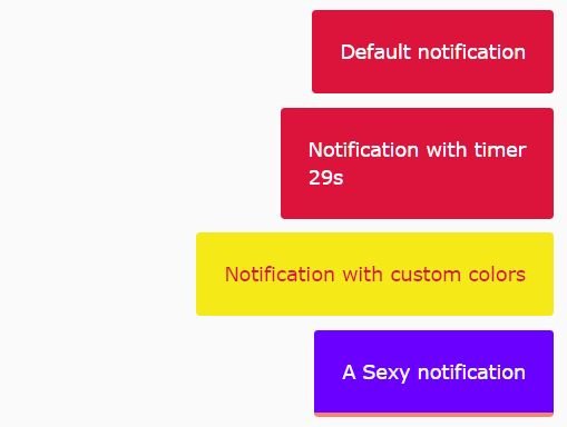 Toast Notification With Timer In Vanilla JavaScript – notify-js