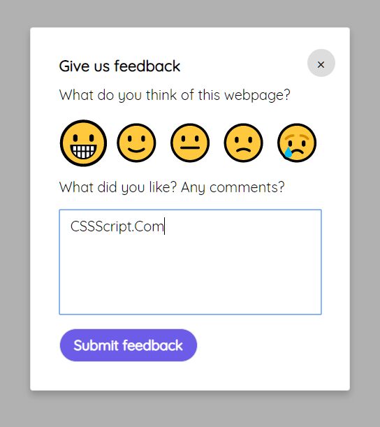 Custom Feedback Widget In JavaScript – Feeedback