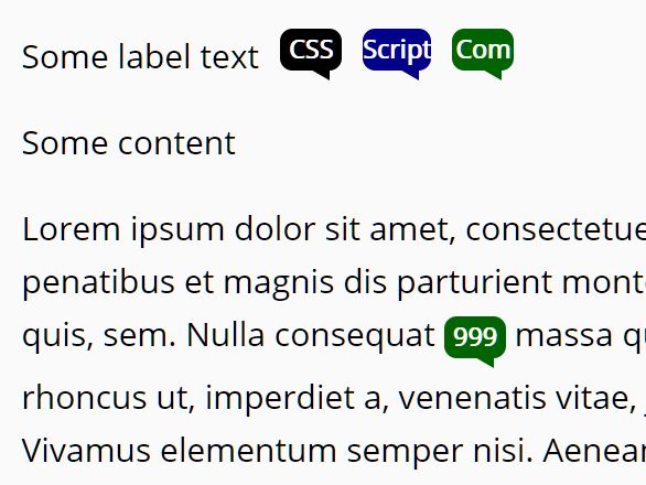 Inline Speech Bubbles In Pure CSS