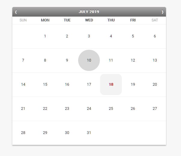 iPhone Style Calendar In Native JavaScript – iCalendar