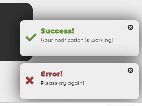 Minimalist Success/Error Notification In Vanilla JS – notify.js