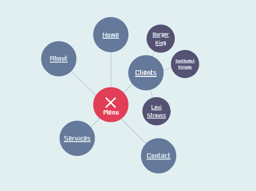 Multi-level Radial Tree Menu In Pure CSS
