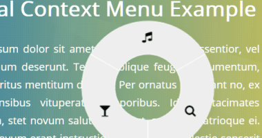 Touch-enabled Radial Context Menu In Pure JavaScript - radialMenu