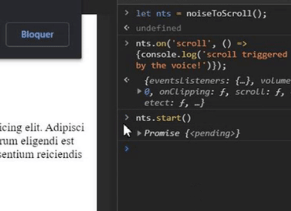 Trigger Page Scroll By Voice – noise-to-scroll