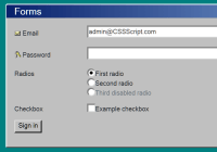 Bootstrap 4 Win 95 Theme Form Fields