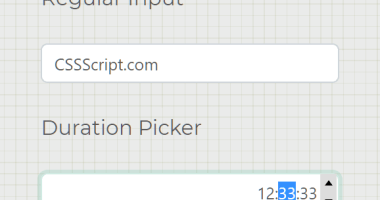 Easy Duration Picker In Vanilla JavaScript - html-duration-picker.js