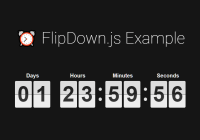 Retro Flipping Countdown Timer In JavaScript - flipdown.js