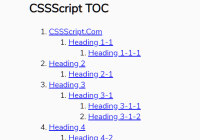 Basic Table Of Contents Generator In JavaScript - table-of-contents.js