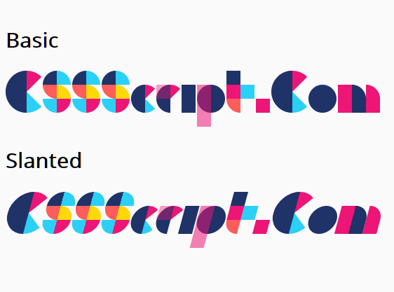 Generate Geometric Art Text With CSSans Pro