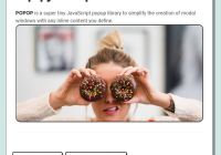 Create Modal Windows With Any Content - popop.js