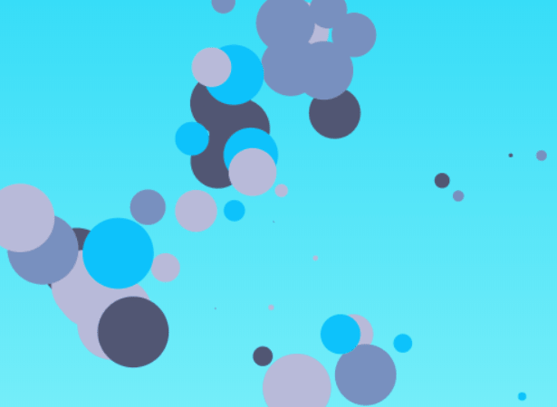 Interative Floating Bubbles With JavaScript And Canvas