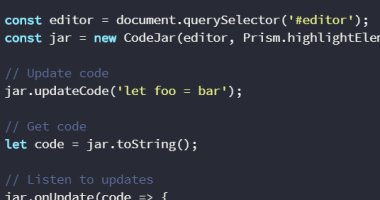Cross-browser Code Editor For Browser - codejar