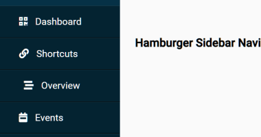 Hamburger Sidebar Navigation In Pure CSS - Sidebar-Menu
