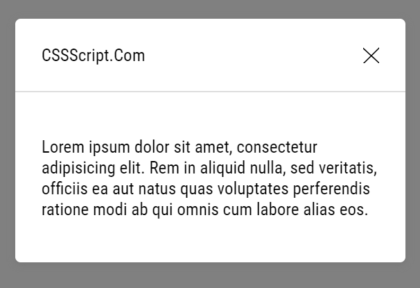 Lightweight Vanilla JavaScript Modal Window