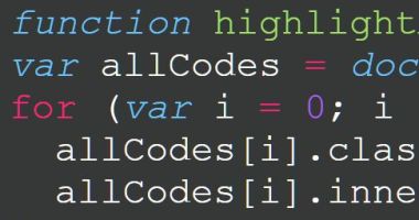 Tiny JavaScript Syntax Highlighter