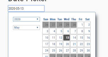 User-friendly Date Picker In JavaScript - date-selector