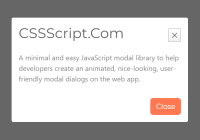 User-friendly Modal Dialog In Vanilla JavaScript - minimal-modal