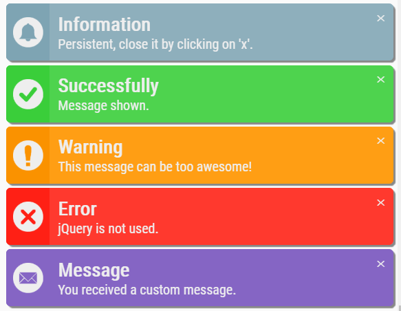 Growl-like Notification Popup In JavaScript – SlimNotifierJs