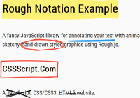 Animated Handdrawn Text Annotation Library - Rough Notation