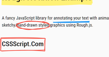 Animated Handdrawn Text Annotation Library - Rough Notation