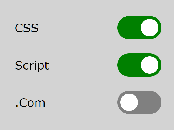 Minimal iOS Style Toggle Switch With CSS Flexbox