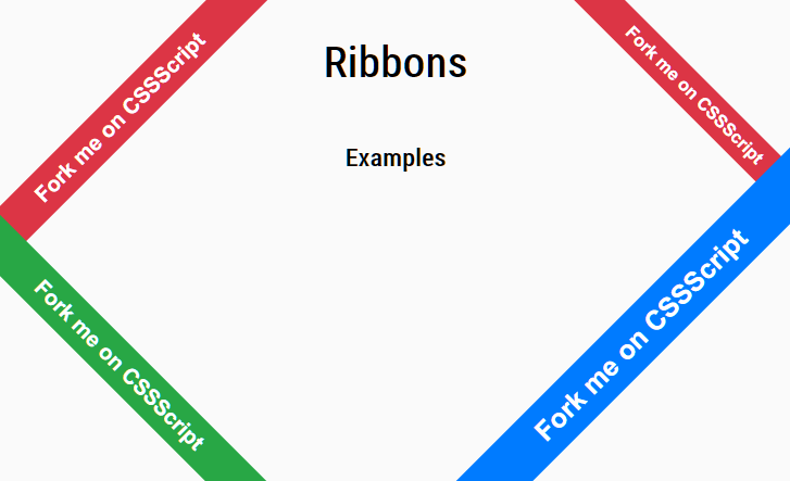 Github Style Corner Ribbons In Pure CSS – Ribbons.css