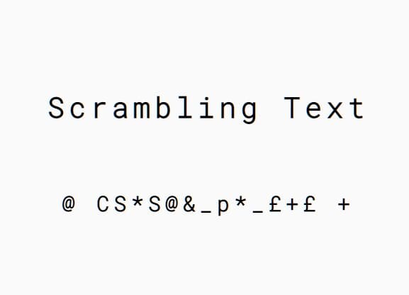 Text Scramble/Shuffle Effect – scrambling-text-js
