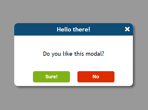Tiny Confirmation Modal In Vanilla JavaScript | CSS Script