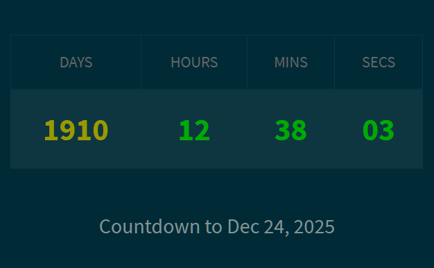Count Down To A Date With Custom Until/End Messages – sv-countdown