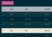 Convert HTML Table To CSV - table2csv