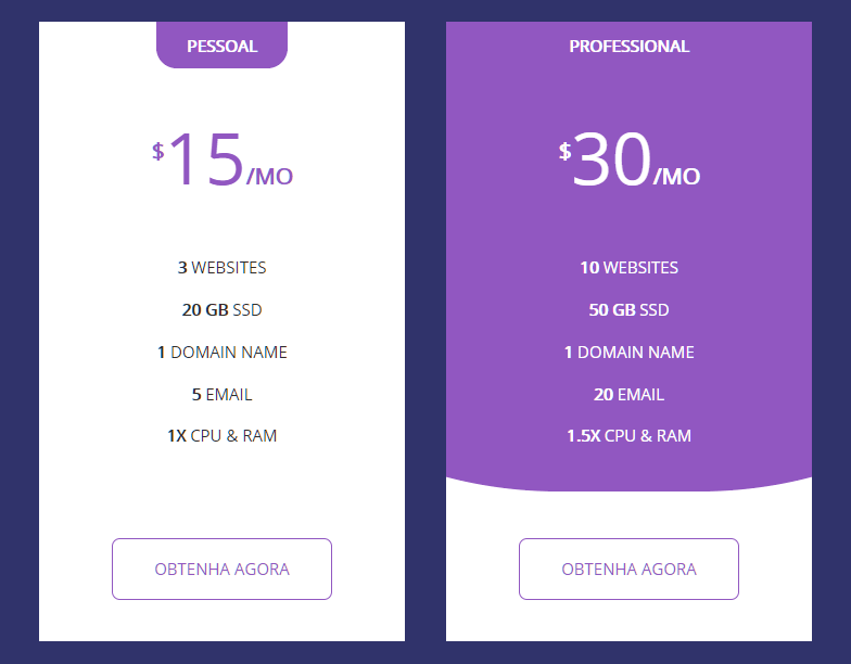 Elegant Pricing Table Cards In CSS