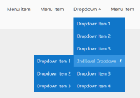 Responsive Multi-level Dropdown Menu For Navbar