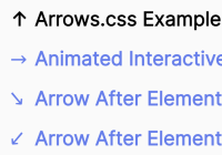 Animated Directional Arrows In CSS - Arrows.css