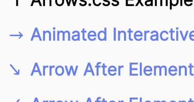 Animated Directional Arrows In CSS - Arrows.css