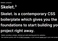 Minimal Customizable CSS Framework - Skelet.css