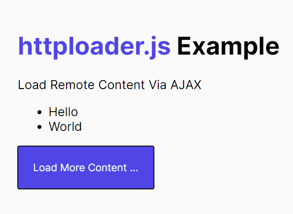 Load Remote Content Via AJAX – httploader.js