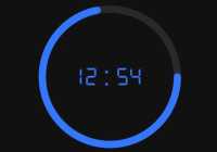 Digital Clock With Countdown Circle - rounded-clock