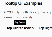 Pure CSS SCSS Tooltip Library - Tooltip UI
