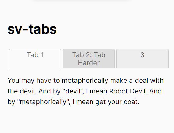 Tabbed Content With Equal Height Support – sv-tabs-js