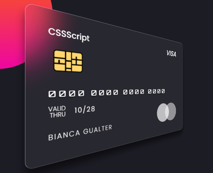 Glassmorphism Debit/Credit Card In Pure CSS