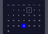 Animated Calendar UI Design