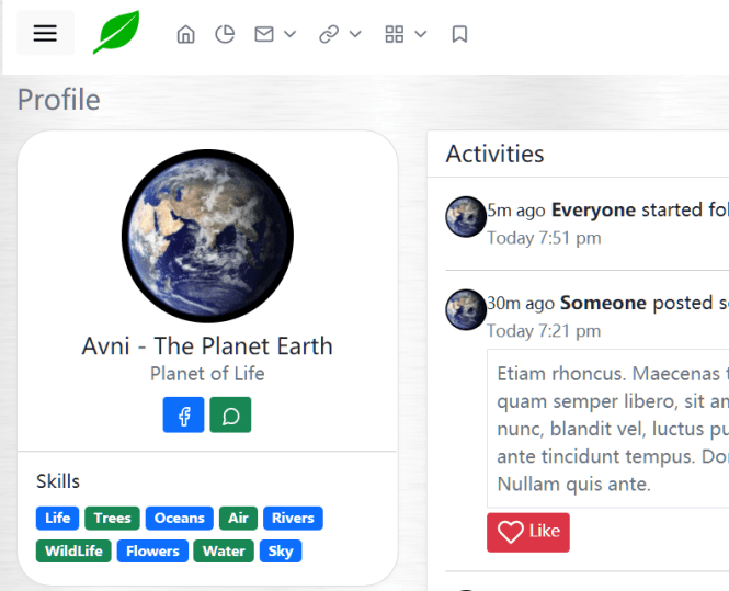 Avni Bootstrap 5 Admin Template Profile