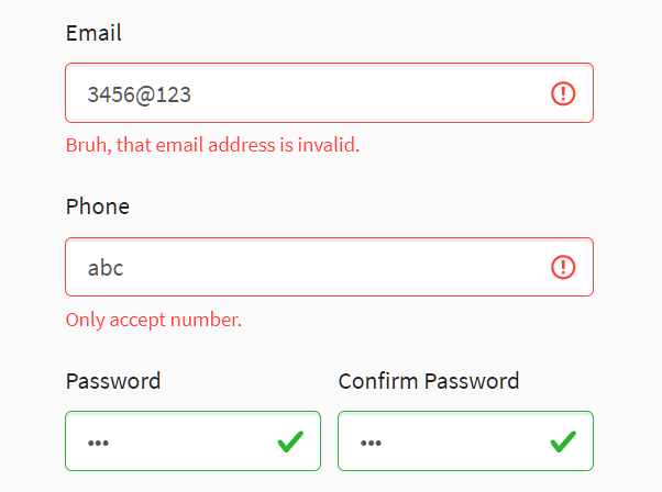 Bootstrap Form Validation Library Without Jquery Native Validator Css Script