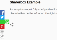 Floating Social Share Bar In Pure JavaScript - Sharerbox