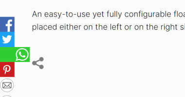 Floating Social Share Bar In Pure JavaScript - Sharerbox