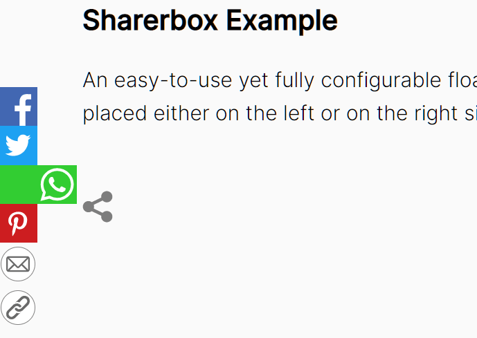 Floating Social Share Bar In Pure JavaScript – Sharerbox