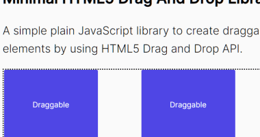 Minimal HTML5 Drag And Drop JavaScript Library - dragndrop.js
